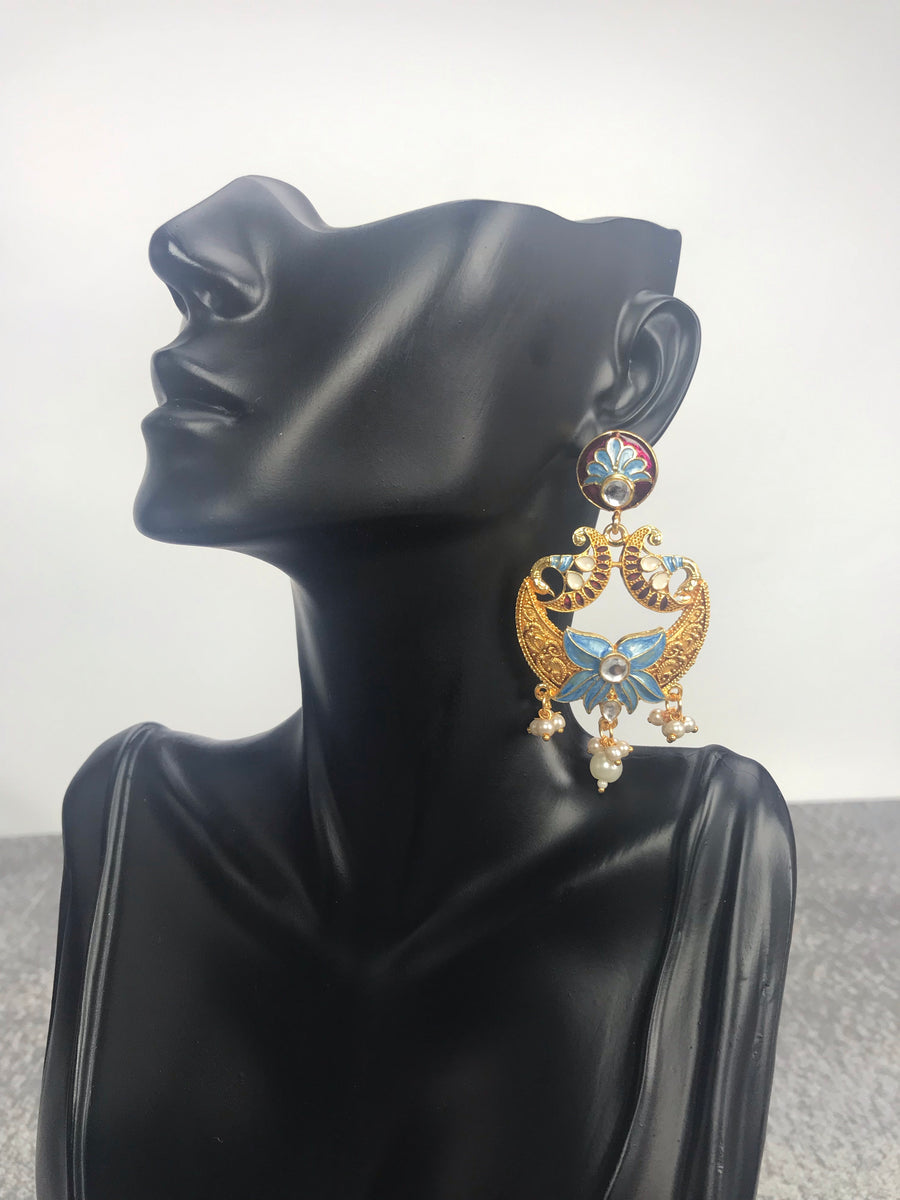 MINA - Art Deco Inspired Traditional Indian earrings
